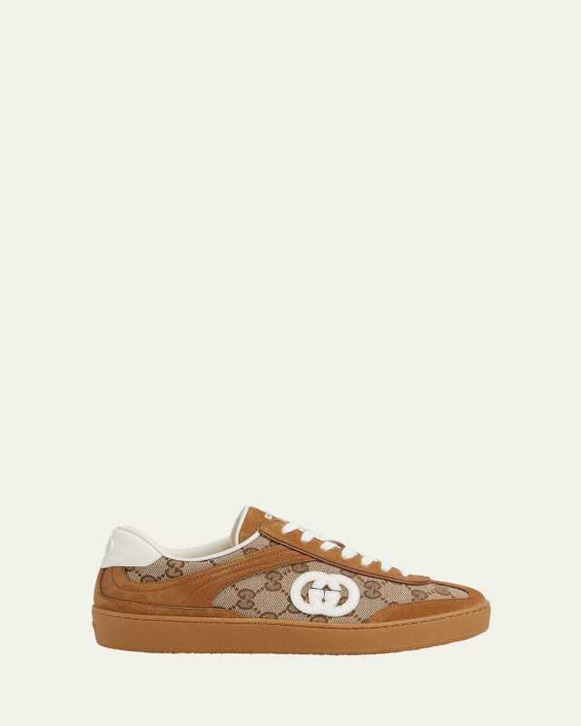 G75 Suede and Leather GG Sneakers